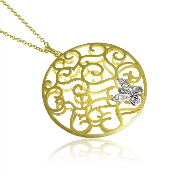 Zlatý náhrdelník Moraglione 1922 s diamantmi Butterfly Zlatý náhrdelník Moraglione 1922 s diamantmi Butterfly