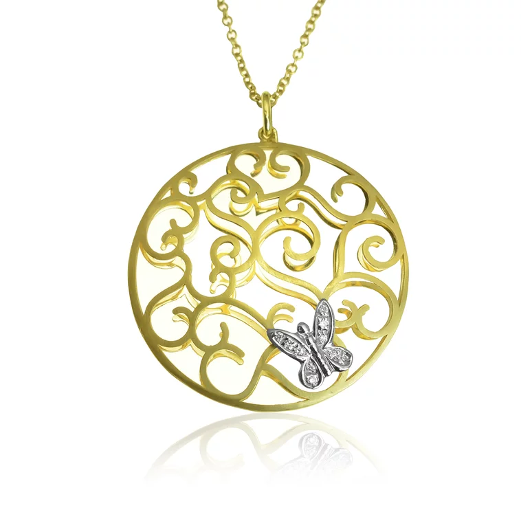 Zlatý náhrdelník Moraglione 1922 s diamantmi Butterfly Zlatý náhrdelník Moraglione 1922 s diamantmi Butterfly