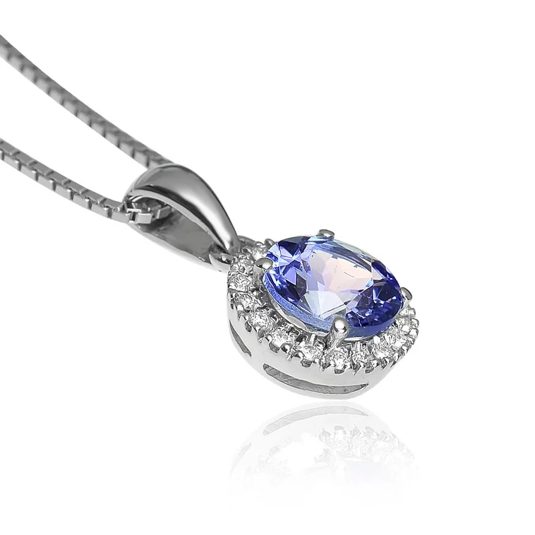 Zlatý náhrdelník Moraglione 1922 s tanzanitom a diamantmi Zlatý náhrdelník Moraglione 1922 s tanzanitom a diamantmi