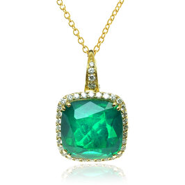 Zlatý náhrdelník Moraglione 1922 so smaragdom a diamantmi