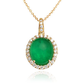 Zlatý náhrdelník Moraglione 1922 so smaragdom, horským krištáľom a diamantmi
