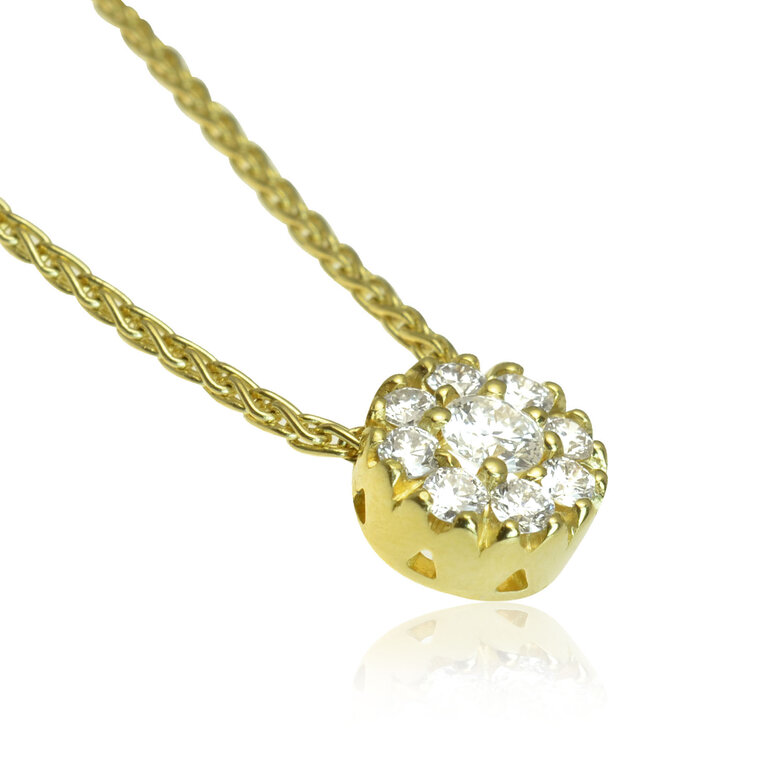 Zlatý náhrdelník s diamantmi