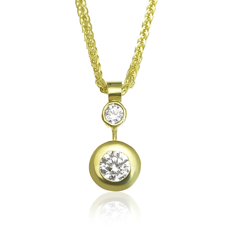 Zlatý náhrdelník s diamantmi
