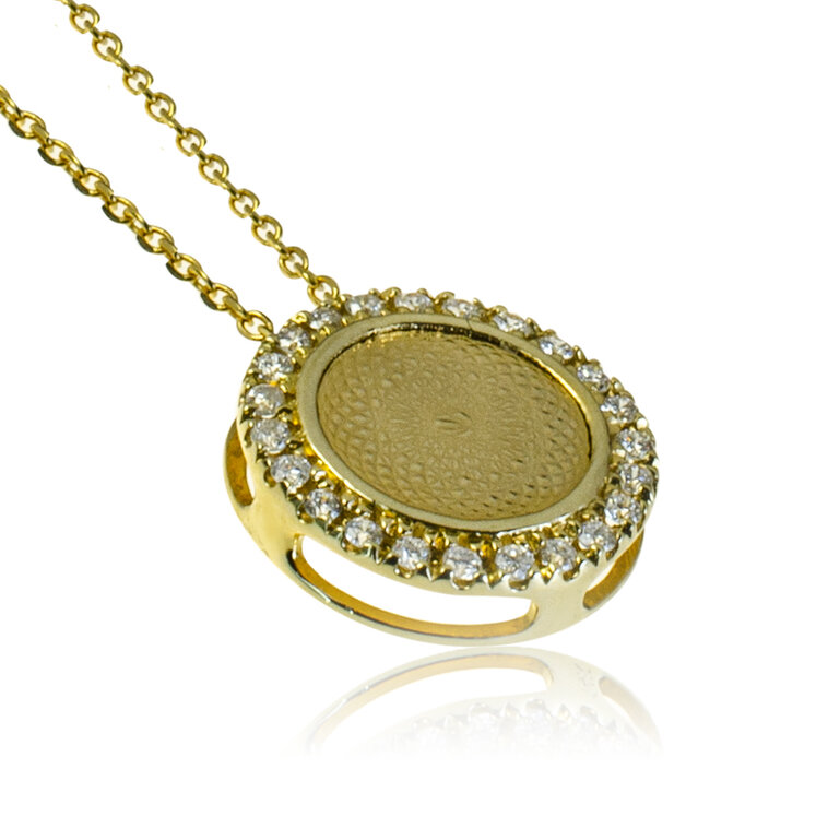 Zlatý náhrdelník s diamantmi Light reflection