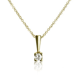 Zlatý náhrdelník s diamantom