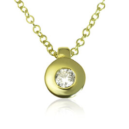 Zlatý náhrdelník s diamantom Ili