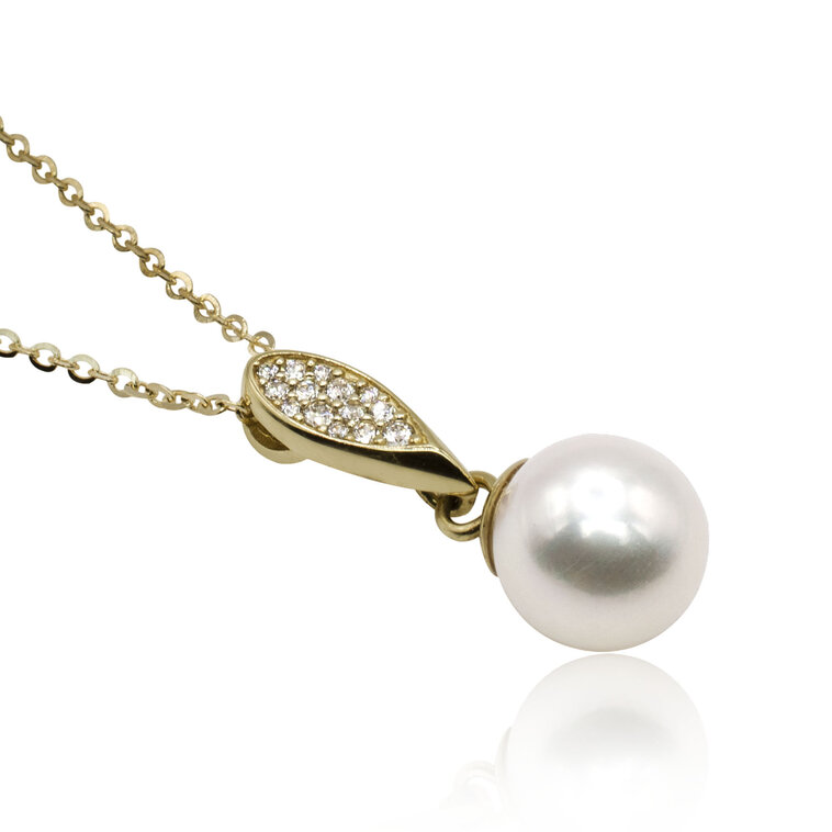 Zlatý náhrdelník so sladkovodnou perlou LNL346.ZMA