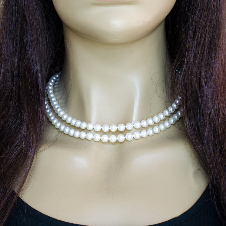 Zlatý náhrdelník so sladkovodnými perlami Fillie