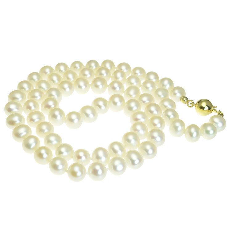 Zlatý náhrdelník so sladkovodnými perlami Sevrín