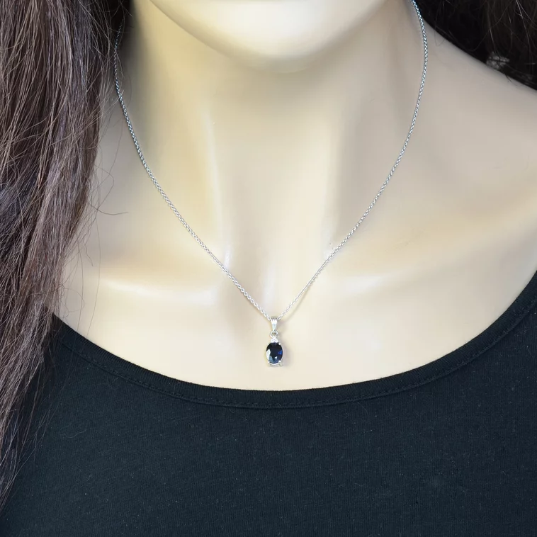 Zlatý náhrdelník so zafírom a diamantmi LNL402.AL Zlatý náhrdelník so zafírom a diamantmi LNL402.AL