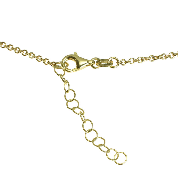 Zlatý náhrdelník so záhnedou Elegant elipse