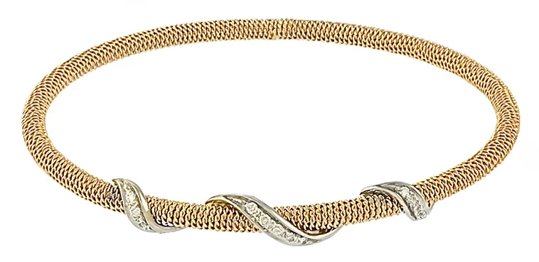 Zlatý náramok Moraglione 1922 s diamantmi Zlatý náramok Moraglione 1922 s diamantmi
