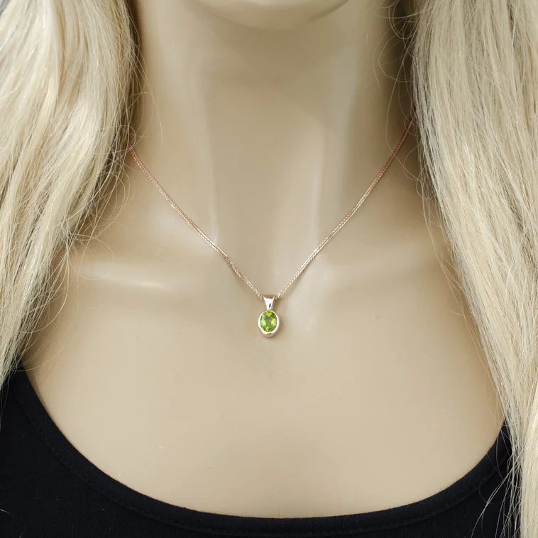 Zlatý prívesok diamantmi a olivínom LPE824.WS Zlatý prívesok diamantmi a olivínom LPE824.WS