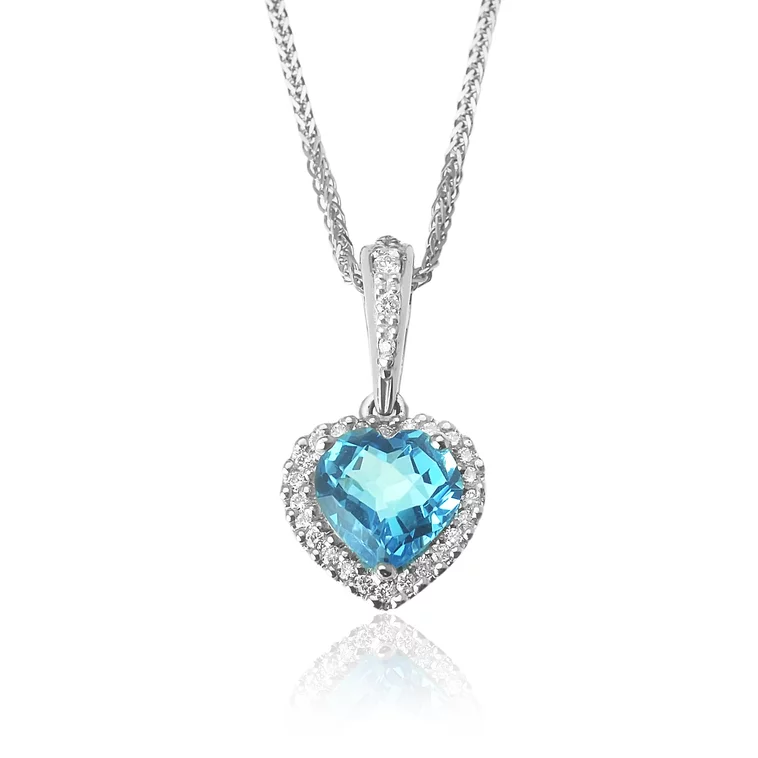 Zlatý prívesok s diamantmi a topásom Zlatý prívesok s diamantmi a topásom