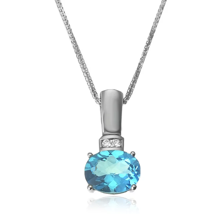 Zlatý prívesok s diamantmi a topásom Zlatý prívesok s diamantmi a topásom