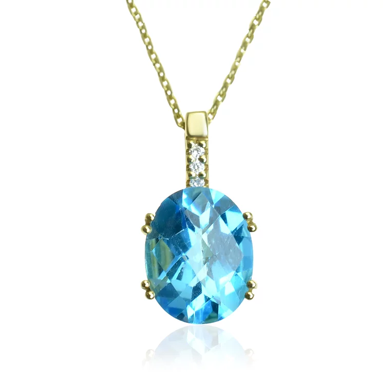Zlatý prívesok s diamantmi a topásom Zlatý prívesok s diamantmi a topásom