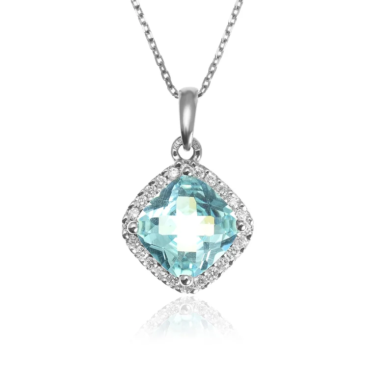 Zlatý prívesok s diamantmi a topásom Zlatý prívesok s diamantmi a topásom