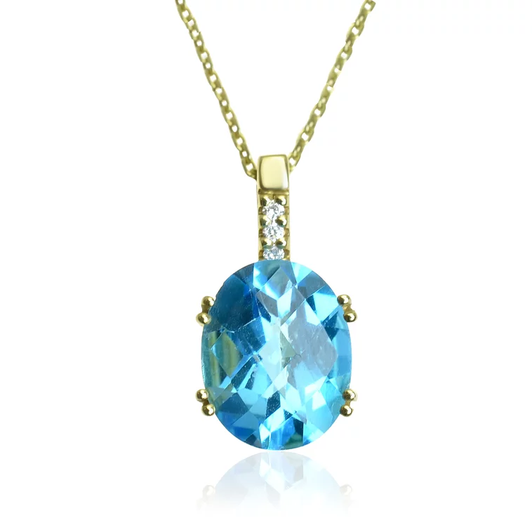 Zlatý prívesok s diamantmi a topásom Zlatý prívesok s diamantmi a topásom