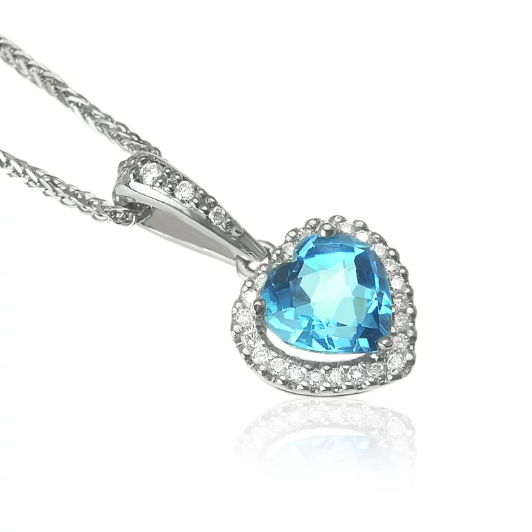Zlatý prívesok s diamantmi a topásom Zlatý prívesok s diamantmi a topásom