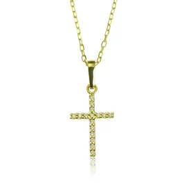 Zlatý prívesok s diamantmi krížik Zlatý prívesok s diamantmi krížik