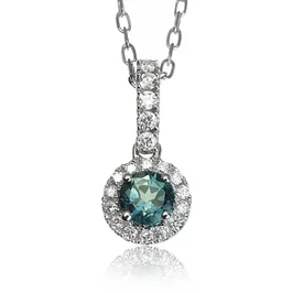 Zlatý prívesok s london blue topásom a diamantmi Zlatý prívesok s london blue topásom a diamantmi