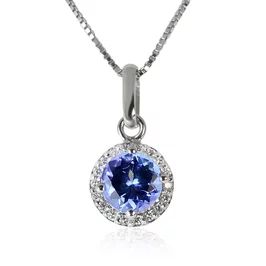 Zlatý prívesok s tanzanitom a diamantmi Zlatý prívesok s tanzanitom a diamantmi