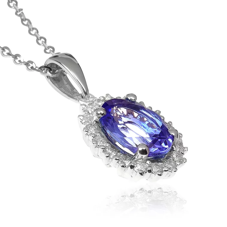 Zlatý prívesok s tanzanitom a diamantmi Zlatý prívesok s tanzanitom a diamantmi