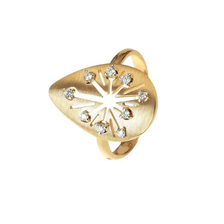 Zlatý prsteň Moraglione 1922 s diamantmi Zlatý prsteň Moraglione 1922 s diamantmi