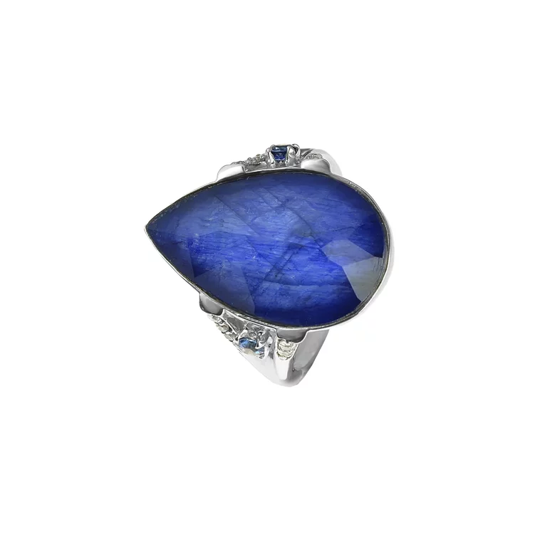 Zlatý prsteň Moraglione 1922 so zafírmi a diamantmi Zlatý prsteň Moraglione 1922 so zafírmi a diamantmi