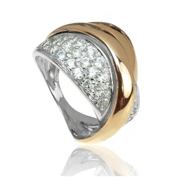 Zlatý prsteň s diamantmi Zlatý prsteň s diamantmi