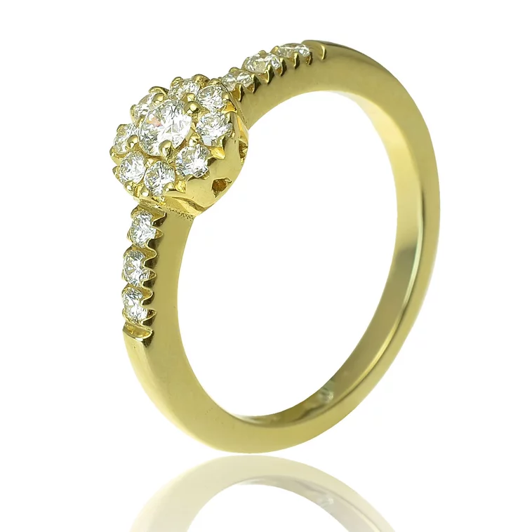 Zlatý prsteň s diamantmi