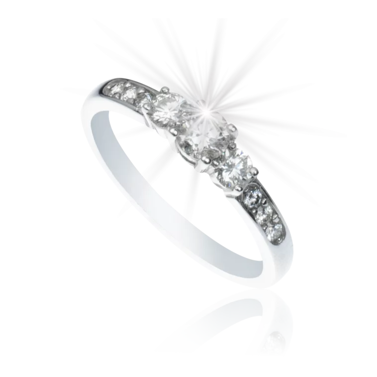 Zlatý prsteň s diamantmi Zlatý prsteň s diamantmi