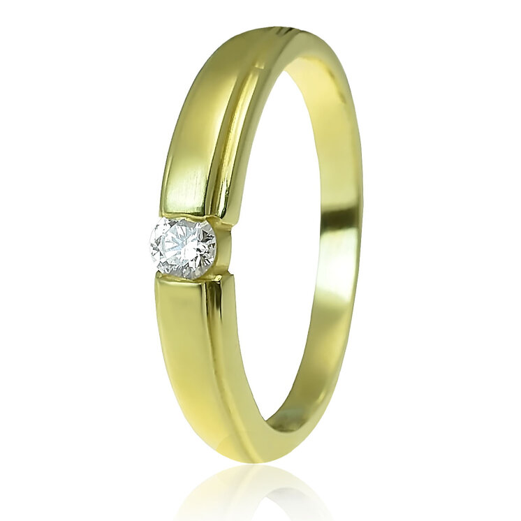 Zlatý prsteň s diamantom