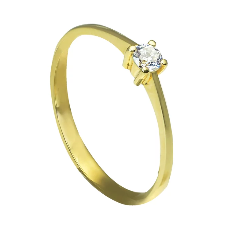 Zlatý prsteň s diamantom Zlatý prsteň s diamantom