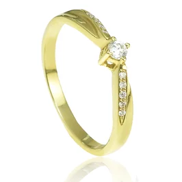 Zlatý prsteň s diamantom Zlatý prsteň s diamantom
