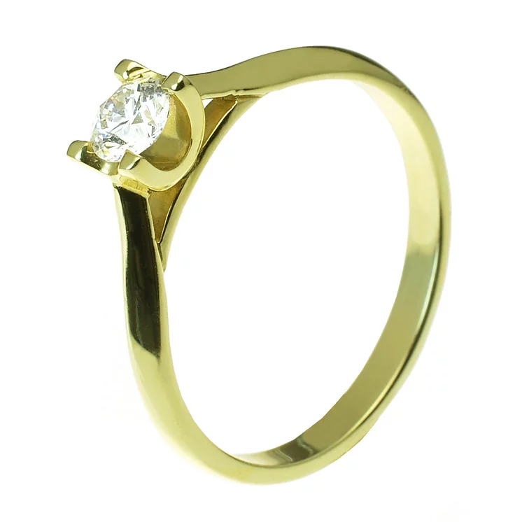 Zlatý prsteň s diamantom Zlatý prsteň s diamantom