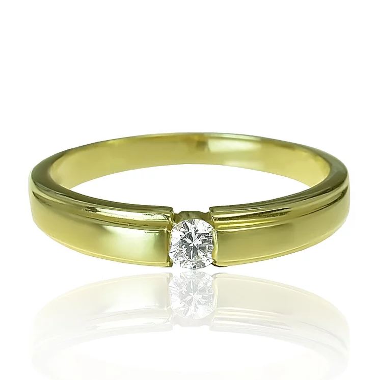 Zlatý prsteň s diamantom Zlatý prsteň s diamantom
