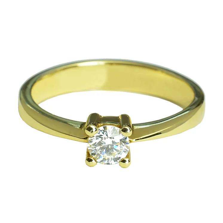 Zlatý prsteň s diamantom Zlatý prsteň s diamantom