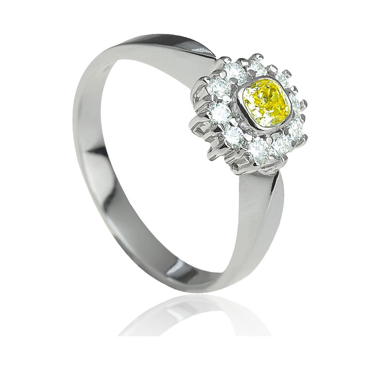 Zlatý prsteň s Fancy Yellow diamantom