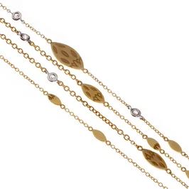 Zlatý Sartoire náhrdelník Moraglione 1922 s diamantmi Zlatý Sartoire náhrdelník Moraglione 1922 s diamantmi